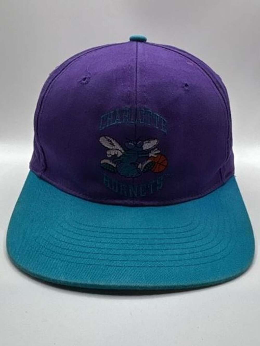 NBA Charlotte Hornets Snapback Hat Purple Teal Embroidered